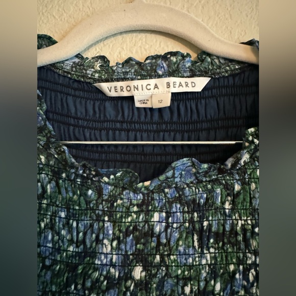 VERONICA BEARD Farha Smocked Short Dress - Picture 9 of 11